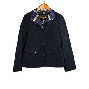 Giacca light-weight navy quilted coat. Size small